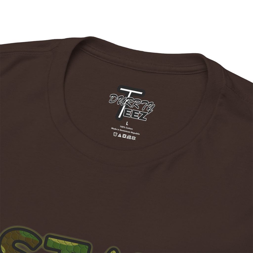 "Stay Based!" Green Camo Graphic Tee