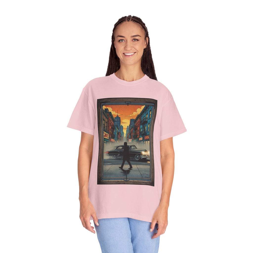 "Walking Alone" City Sidewalk Graphic Tee